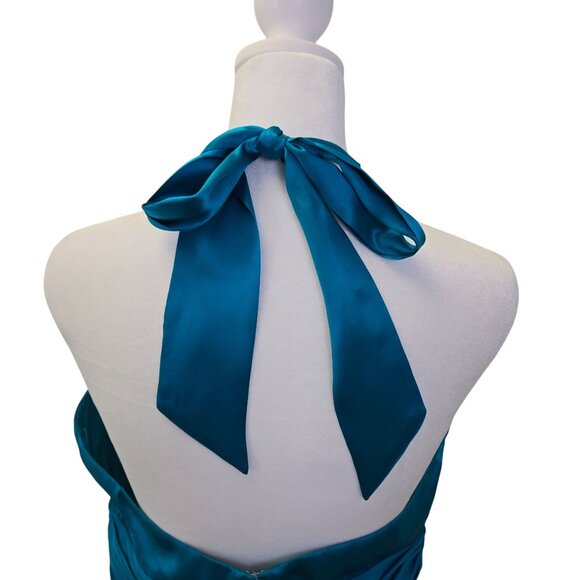 Cache 100% Silk Halter Style Cocktail Dress Size 8 - Picture 6 of 8